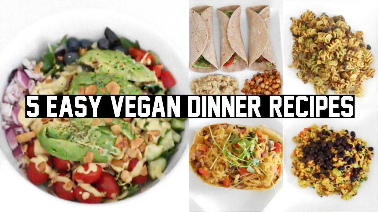 FIVE EASY & HEALTHY VEGAN DINNER RECIPES! FIVE EASY & HEALTHY VEGAN DINNER RECIPES!