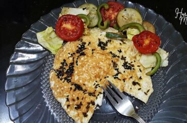 Weight Loss Breakfast Recipe | Low Calorie Fried Egg Whites | Healthy Vegetables | HARI MIRCH