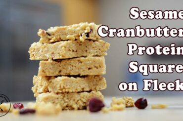 Meal Prep Recipe - DIY No Bake Healthy Snack Recipe - Sesame Cranbutter Protein Squares