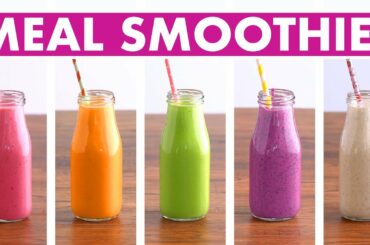 5 Healthy Meal Replacement Smoothies Recipes - Fruit, Veggies, Protein - Mind Over Munch
