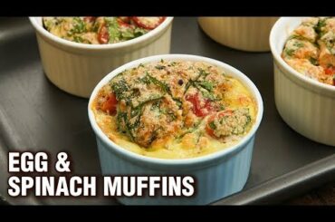 Egg & Spinach Muffins Recipe - Healthy Breakfast Recipe - How To Make Spinach Egg Muffins - Varun