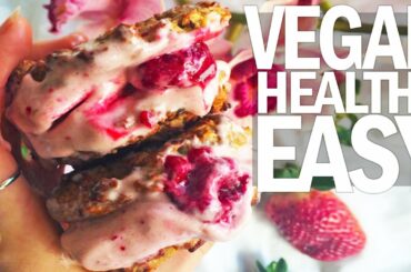 VEGAN RASPBERRY ICE CREAM COOKIE SANDWICH RECIPE • Healthy & Easy