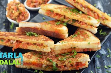 Quick Sandwich Recipe, Veg Tava Sandwich Recipe by Tarla Dalal