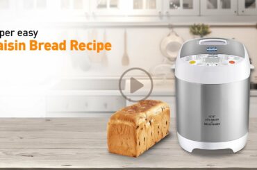 Home-made Raisin Bread Recipe using KENT Atta & Bread Maker