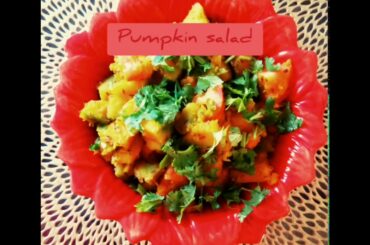 kaddu ki healthy recipe|Healthy low calorie Pumpkin salad recipe|roasted pumpkin salad