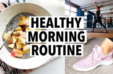 6AM HEALTHY MORNING ROUTINE 2019 - breakfast recipe, workout + productivity tips!