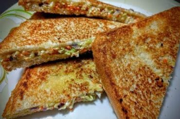 Vegetable sandwich recipe - Kids lunch box idea | Veggie sandwich recipe | How to make sandwich