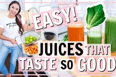 EASIEST JUICE RECIPES 2019! + HEALTHY SNACK IDEAS! | Alexandra Beuter