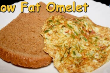 Low Fat Vegetable Omelet Recipe | Low Calorie Egg White Omelet | Healthy Breakfast Recipe