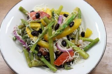 (How to) Quick, Easy, Simple Salad Recipe!! (Asparagus salad) Healthy, Vegetarian