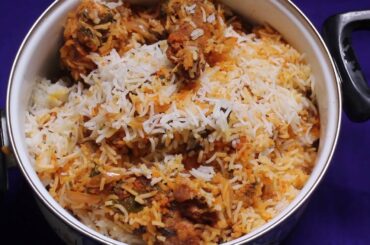 Hyderabadi Chicken Biryani Oil less low Cal Healthy Recipe CountNCook with calories