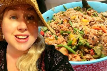 ❤️HEALTHY DINNER IDEAS for Family! | Jamerrill's Stir Fry Fried Cauliflower Rice