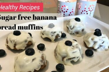 Healthy Banana Bread Recipe | Sugar Free with Vegan Option