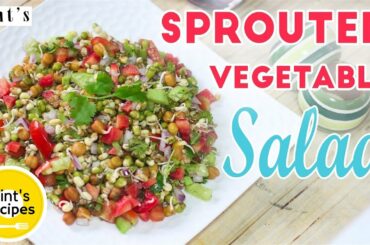 Healthy Sprouted Vegetable Salad - Healthy Salad Recipe