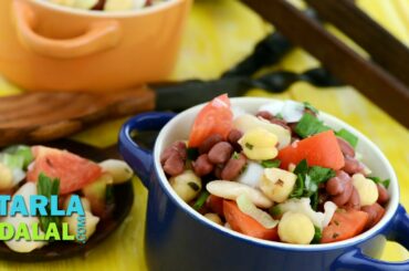 Three Bean Salad (Healthy Heart & Low Cholesterol Recipe) by Tarla Dalal