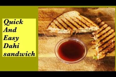 Dahi Sandwich | Snack Recipe | Kids Lunch Box Recipe | weightloss and healthy sandwich