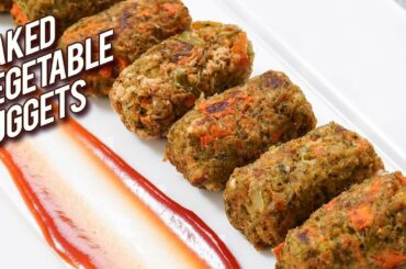 Veg Nuggets Recipe - Baked Vegetable Nuggets - Healthy Snack Recipe - Bhumika