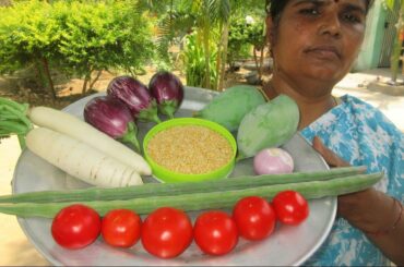 Cooking Variety Sambar Recipe in Village Style | Healthy Food | VILLAGE FOOD