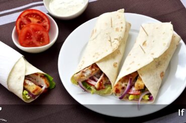 Healthy Chicken Wrap Recipe - home made low carb food dinner recipes - weight loss