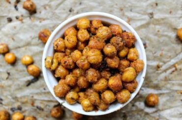Roasted Chickpeas - snack recipe - healthy snack - how to cook chickpeas - recipes - vegan recipes