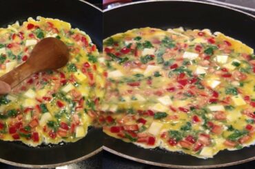 How To Make Low Fat Vegetable Omelet Recipe Healthy Breakfast Recipe