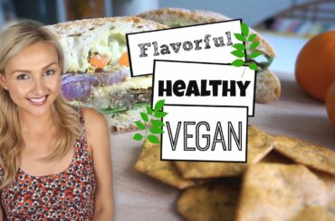 Healthy Back to School Lunch Ideas Pt 3 | VEGAN Mediterranean Sandwich + Easy Lemon Basil Sauce