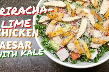 Sriracha Lime Caesar Salad with Kale - Healthy Salad Recipe - Kale Recipe