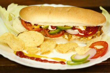 Delicious Subway Sandwich | Blackpeas Soyabean Sandwich | Healthy Sandwich Recipe | Indian Food