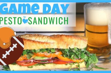 Vegetarian Pesto Sandwich | Healthy Game Day Recipes | With Pesto Sauce Recipe