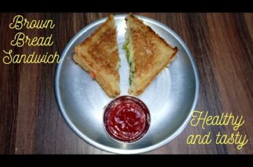 Healthy brown bread sandwich /Sandwich recipe / Weight loss recipe /Sandwich recipes #veggiehomefood