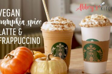 Healthy Vegan Pumpkin Spice Latte & Frappuccino | Starbucks Copy Cat Recipe