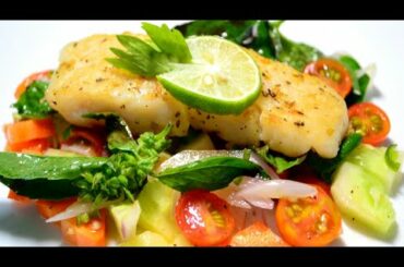 Greek-Style Fish Salad Recipe|हेल्दी मछली की सलाद रेसिपी|Salad full of protein