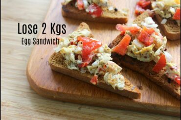 Lose 2 Kgs In 1 Week - Peppers And Egg Sandwich - Healthy Breakfast Ideas - Breakfast Recipes