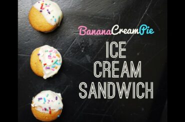 Healthy "Banana Cream Pie" Ice Cream Sandwich recipe | One Hungry Mama