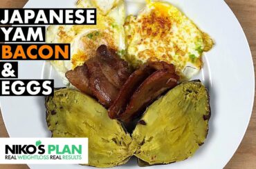 JAPANESE YAM, EGGS & BACON | 10 min | HEALTHY BREAKFAST RECIPES