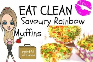 HEALTHY BREAKFAST RECIPE -  RAINBOW MUFFIN - easy to make, just 3 ingredients and full of goodness
