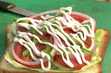 How to make yummy Plain Vegetable Sandwich