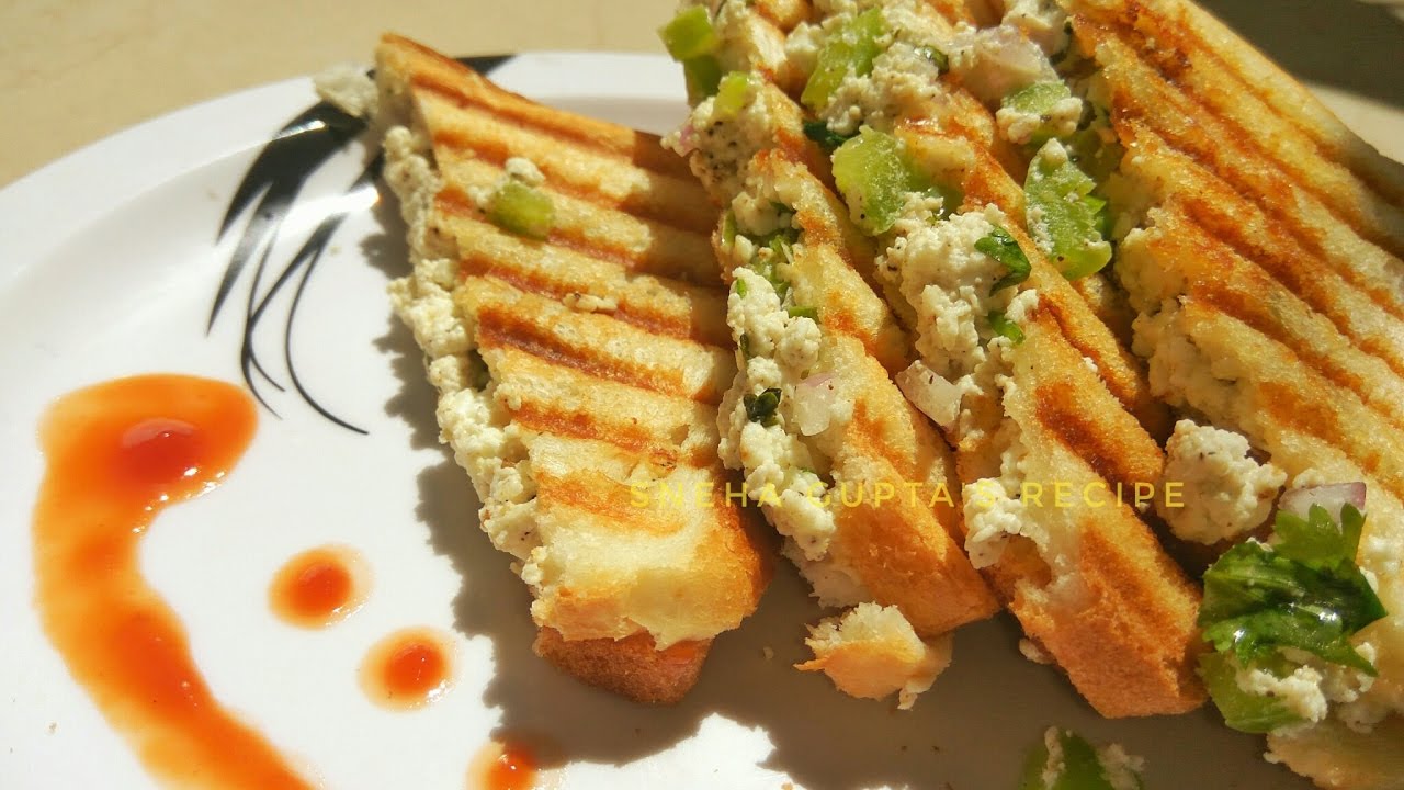 Paneer Sandwich Recipe/Grilled Sandwich Breakfast and Snacks Recipe Paneer Sandwich Recipe/Grilled Sandwich Breakfast and Snacks Recipe