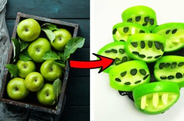 Healthy Halloween Recipes | Devil's Teeth Apple Halloween