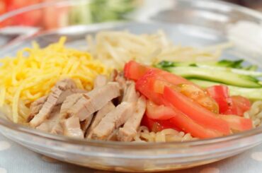 How to Make Low Calorie Hiyashi Chuka with Shirataki Noodles | Cooking with Dog