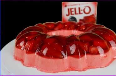 Strawberry Mousse Jello Dessert | Low Calorie Dessert