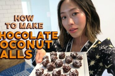 Healthy Chocolate Coconut Balls Recipe | Aimee Song
