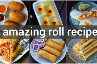 6 amazing roll recipes collection | easy snacks & dessert recipes collection
