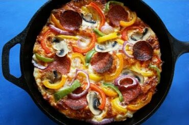 Easy Pan Pizza - Foolproof Crust - Healthier, Low Fat Pan Pizza!