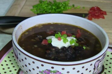 Black Bean Soup Video Recipe by Bhavna - Quick Healthy Recipes