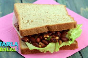 Rajma and Paneer Sandwich (Healthy Snack for Kids) by Tarla Dalal