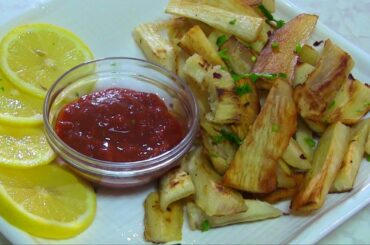 Healthy Yuca or Cassava Fries - Shallow Fried Mogo Recipe video by Bhavna