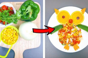 Healthy Halloween Recipes | DIY Owl Salad for Halloween