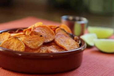 How to Make Spicy Sweet Potato Chips | Healthy Snack Recipes | Allrecipes.com