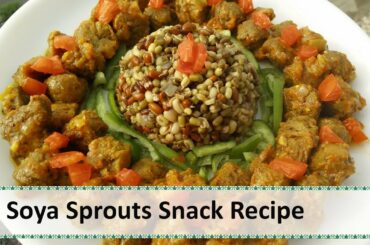Soya Sprouts Snack Recipe | Soya Recipes by Healthy Kadai